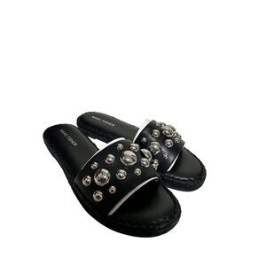Marc Fisher Women's Black Beira Slides Sandal size 6M NWT